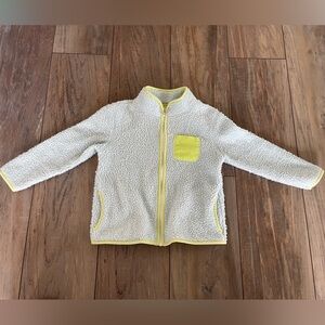 Cat & Jack Light Blue and Lime Sherpa Fleece Full-zip Jacket for girls size 5T